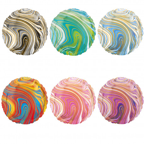Folienballon Rund Farbverlauf  in verschiedenen Farben