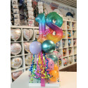 Ballon - Geschenkebox Regenbogen mit Zahl