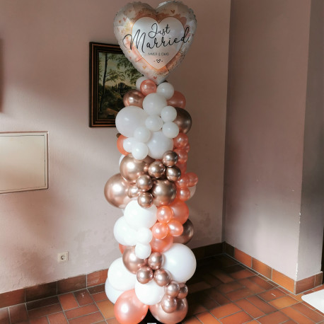 Ballonsäule Organisch Hochzeit