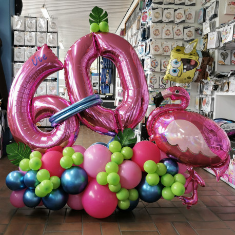 Ballongestell Flamingo Birthday