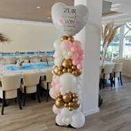 Ballonsäule Organisch Hochzeit personalisiert