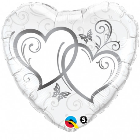 Entwined Hearts - Silber 90 cm