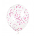 Konfetti-Ballons  pink  (5 Stück)