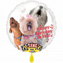 Singender Ballon - Bellende Hunde Happy Birthday